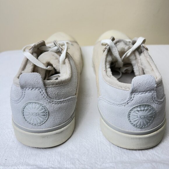UGG Evera Lace-Up Canvas Shearling Fleece Lined Sneakers Shoes Womens Size 8 - Picture 5 of 9